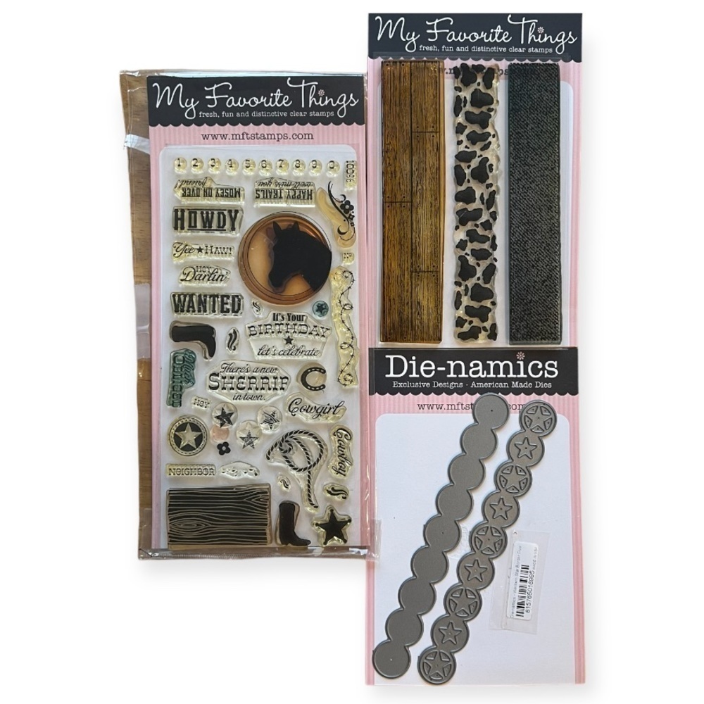 My Favorite Things Howdy Stamp Die Set Western Star Border Die Cowboy Horse